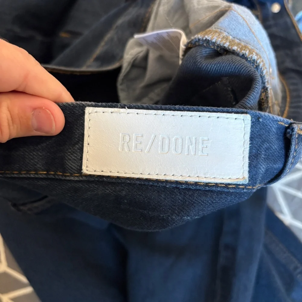 NWT Re/Done Tailored Ultra High Rise Barrel Jeans Size 31 Color: Bespoke